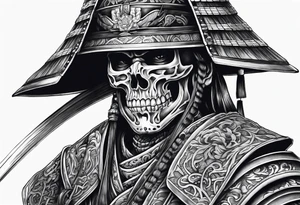 Skeleton samurai tattoo idea