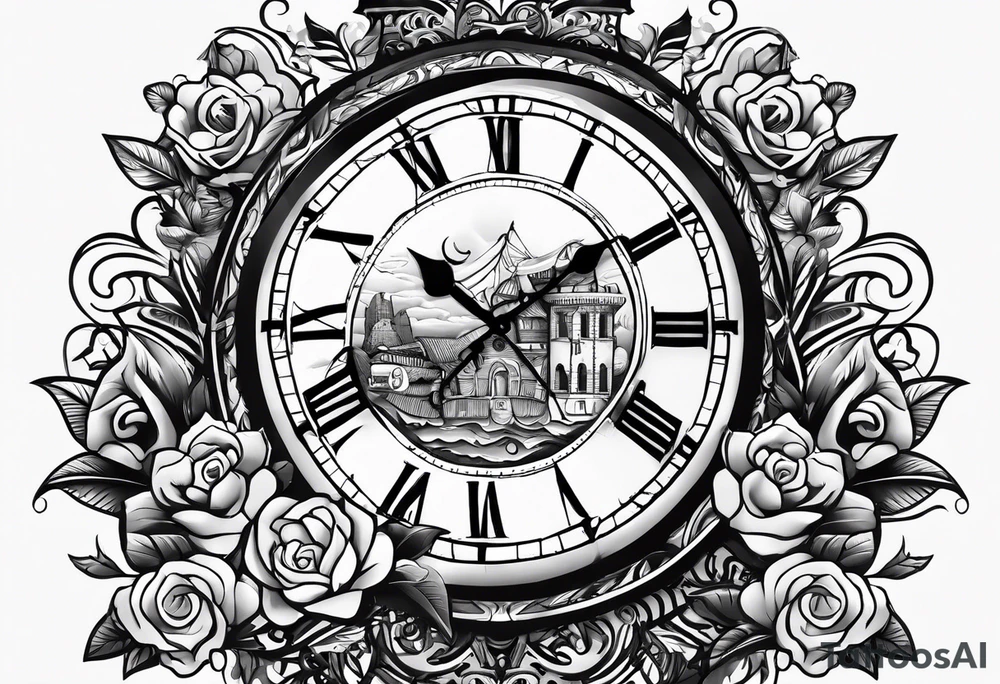 Lettering: No need to run after the time tattoo idea