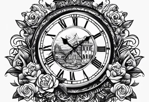 Lettering: No need to run after the time tattoo idea
