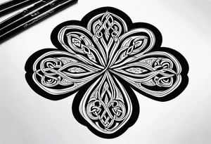4 leaf clover celtic tattoo idea