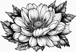 Aster flower tattoo idea