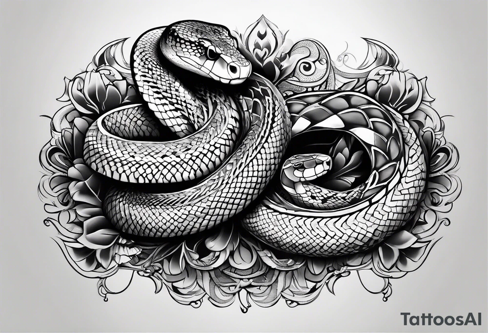 Snake black tattoo idea