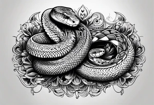 Snake black tattoo idea