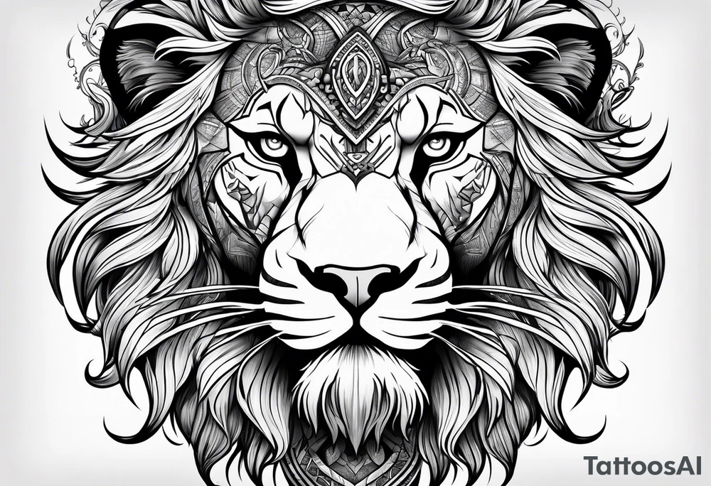 lions head 
tigers head 
viking tattoo idea