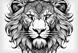 lions head 
tigers head 
viking tattoo idea