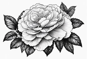 Begonia flower, hydrangeas, marigolds tattoo idea