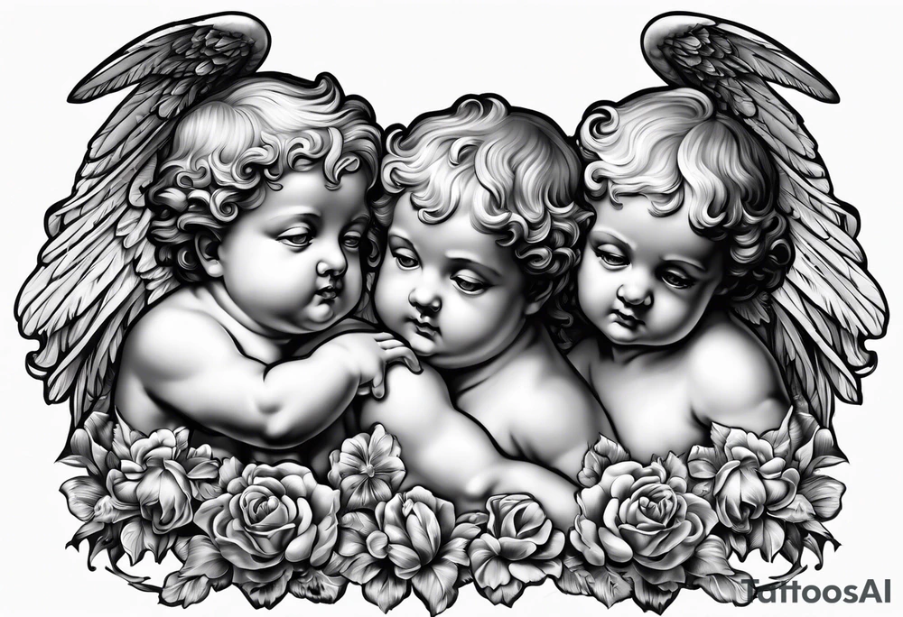 putti without wings tattoo idea