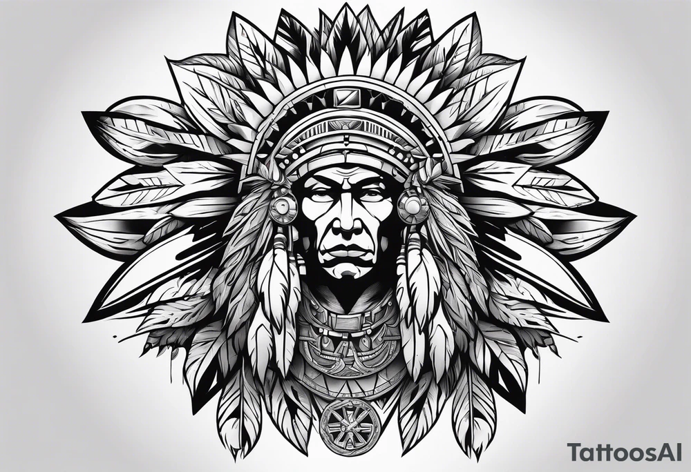 Native American, Irish, German, crest style, powerful, shoulder tattoo idea Native American, Irish, German, crest style, powerful, shoulder tattoo idea