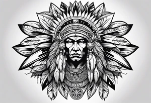 Native American, Irish, German, crest style, powerful, shoulder tattoo idea