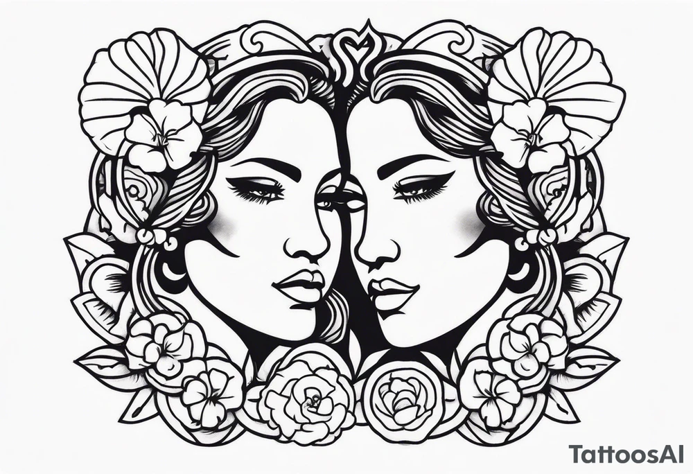 Gemini  Hawaiian tattoo idea