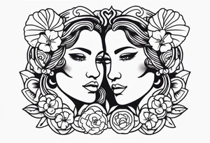 Gemini  Hawaiian tattoo idea