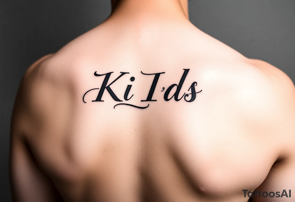 2 kids names tattoo idea