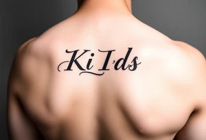 2 kids names tattoo idea