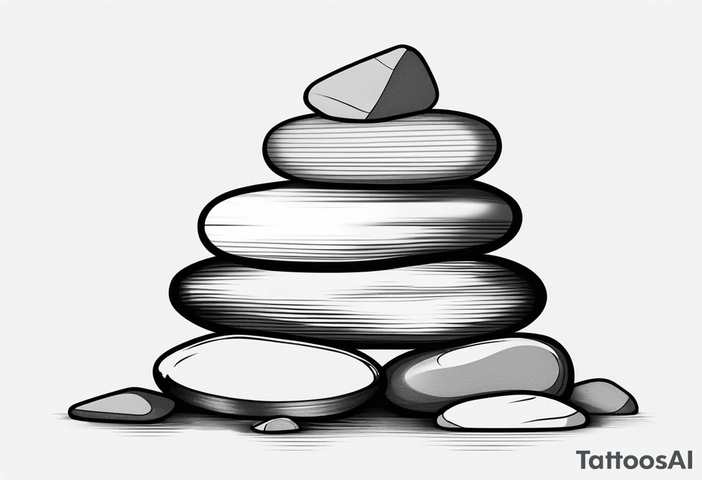 Rocks stacked on top of each other tattoo idea