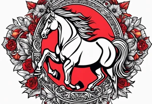 Red horse tattoo idea