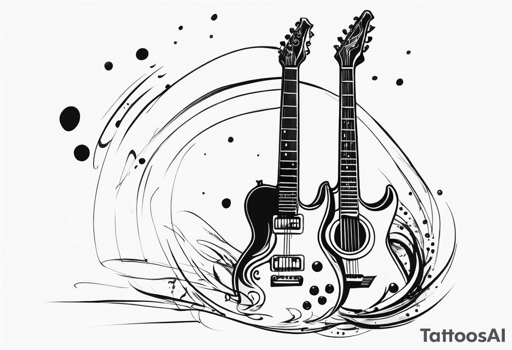 Eléctric guitar sound tattoo idea
