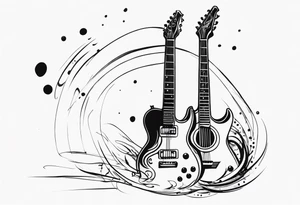 Eléctric guitar sound tattoo idea