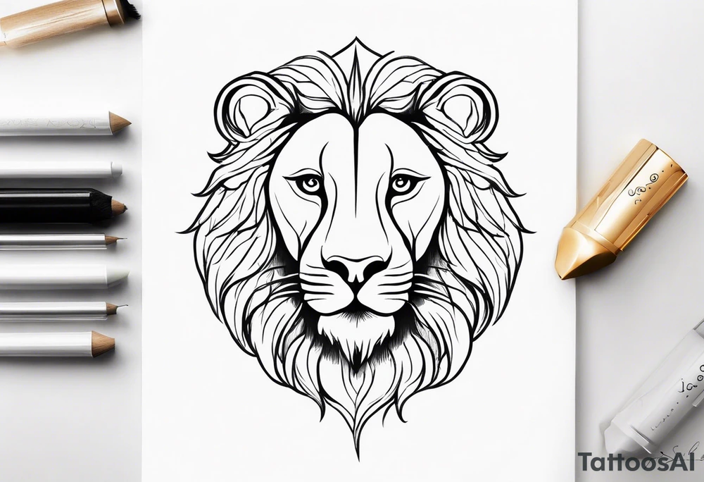 A tattoo in delicate style, so gentle. The symbol zodiac sign, Leo. The sketch should include fire, something delicate like that, and the numbers 7 and 8. tattoo idea