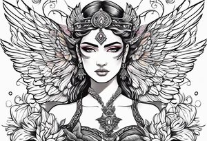 Ashoka Tano as an Angel tattoo tattoo idea