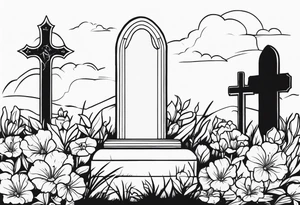 Gravestone without cross tattoo design tattoo idea