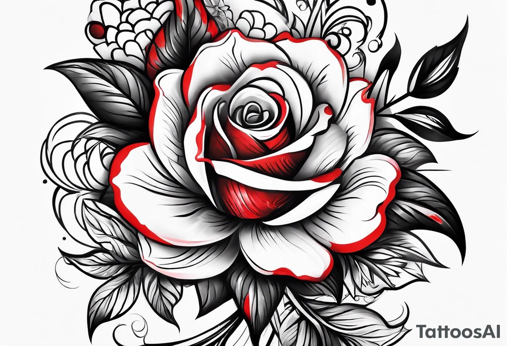 black and red. arm. family.
unique tattoo idea