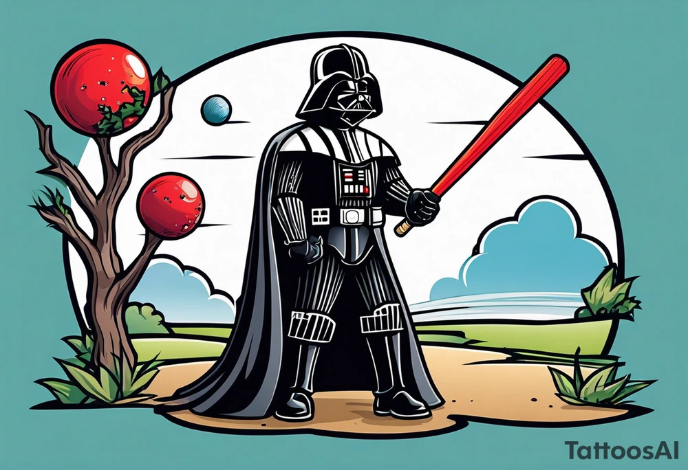 Darth Vader playing croquet tattoo idea