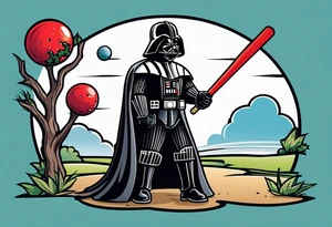 Darth Vader playing croquet tattoo idea