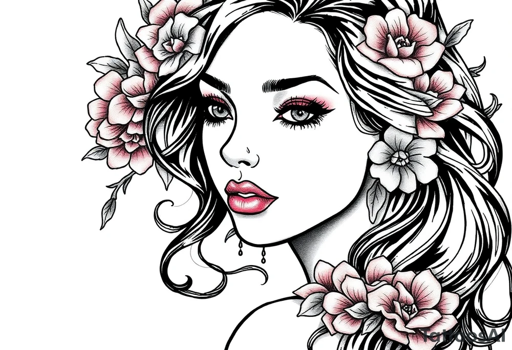 psychotic hot girl tattoo idea