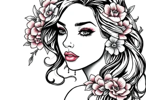psychotic hot girl tattoo idea
