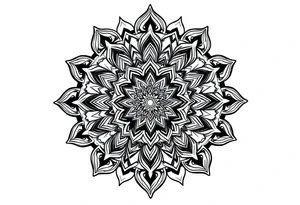 long mandala shaman and witch style mytical with ancient rhyme tattoo idea
