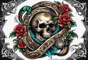 Cross and serpent tattoo idea