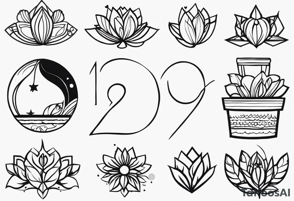 Dates 21.05.72 and 08.10.67 tattoo idea
