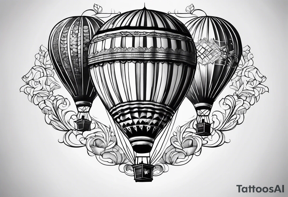 hotballoon ornemental tattoo idea