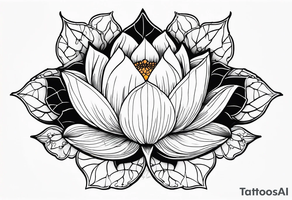 lotusflower, ivy, tattoo idea