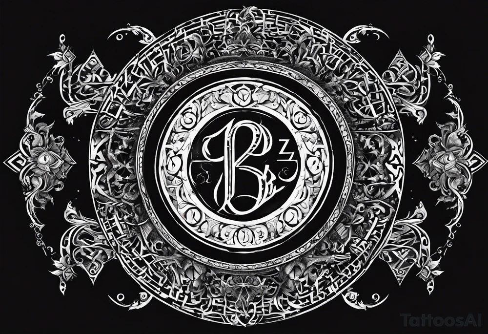 I want to get a tattoo with the letters corresponding to B and Z in the Enochian alphabet. I want the tattoo to mean something that protects me. tattoo idea