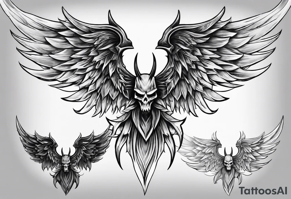devil wing tattoo idea