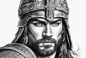 Christian warrior tattoo idea