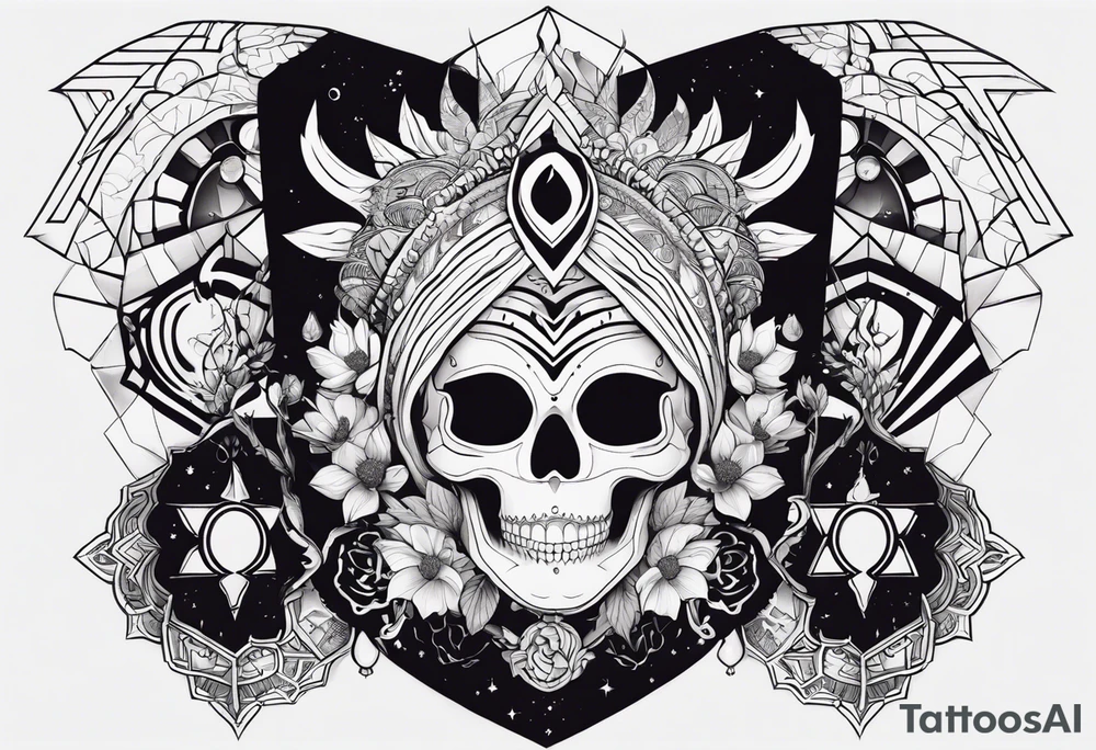 kali ma, alien goddess, valkrye, aries, pirate, divine feminine, zenza resonance, pachamama, lotus azul, blank panther, eagle, skull, 5D, nueva gaya, dna 12 tattoo idea