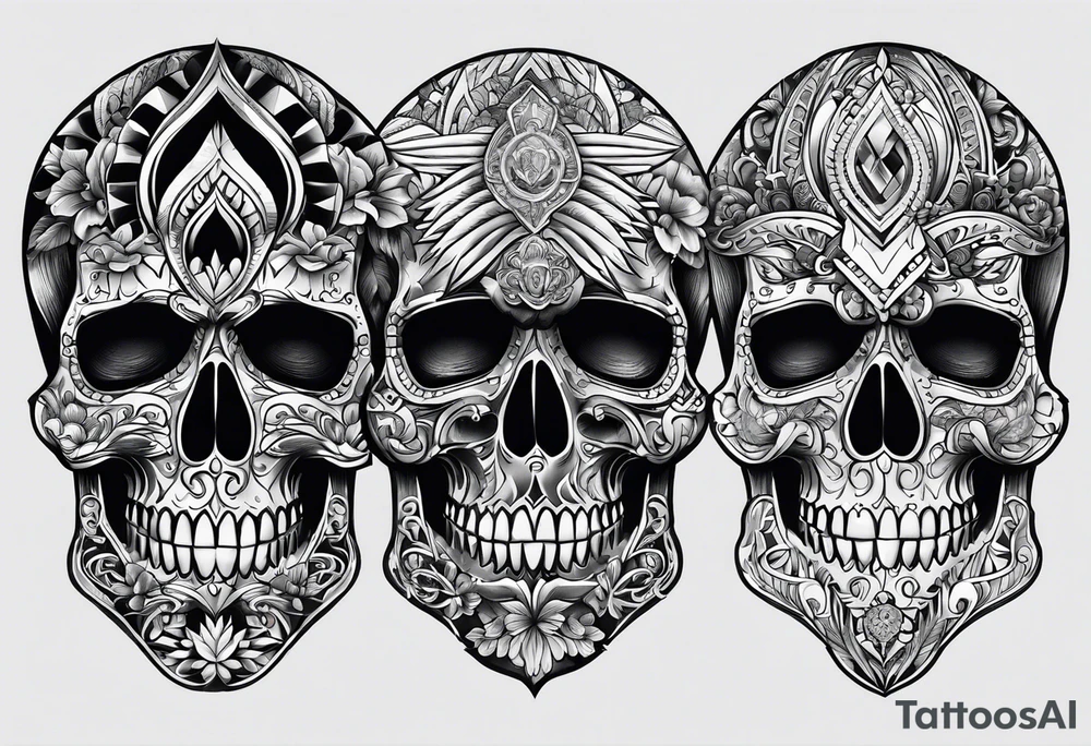 Skull roded tattoo idea