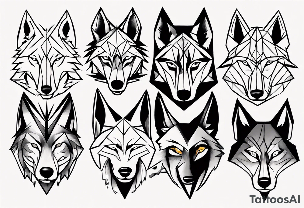 wolfs head tattoo idea