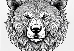 Cosmic bear tattoo idea