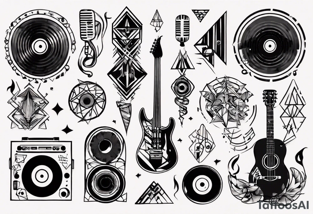 music sound tattoo idea