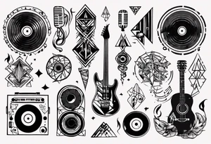 music sound tattoo idea