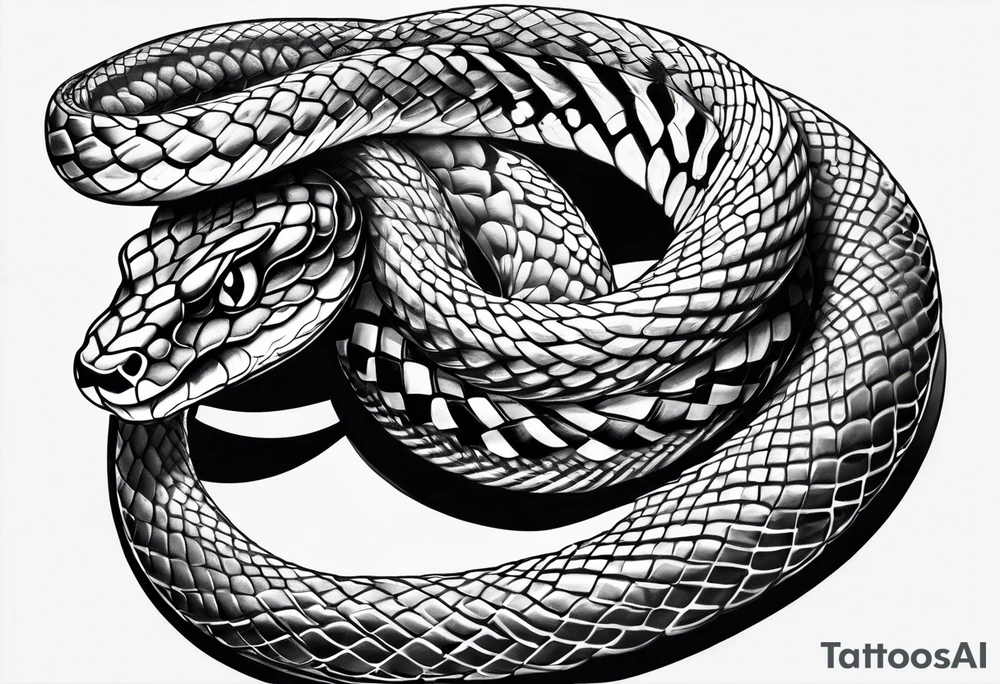 snake wrapped around a dagger tattoo idea