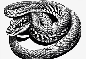 snake wrapped around a dagger tattoo idea