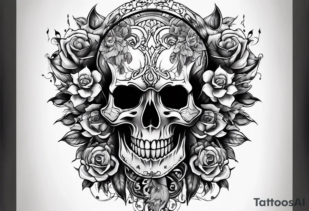 Beautiful body horror tattoo idea