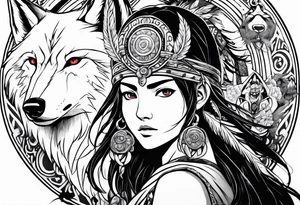 princess mononoke great spirit tattoo idea