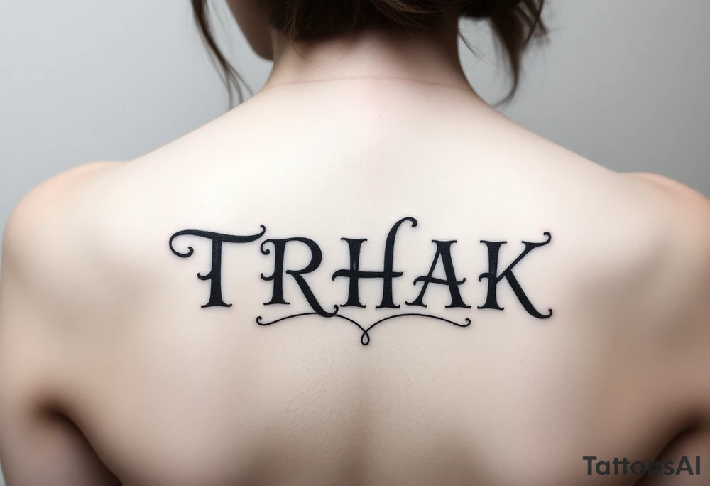 TRHAK Text tattoo idea