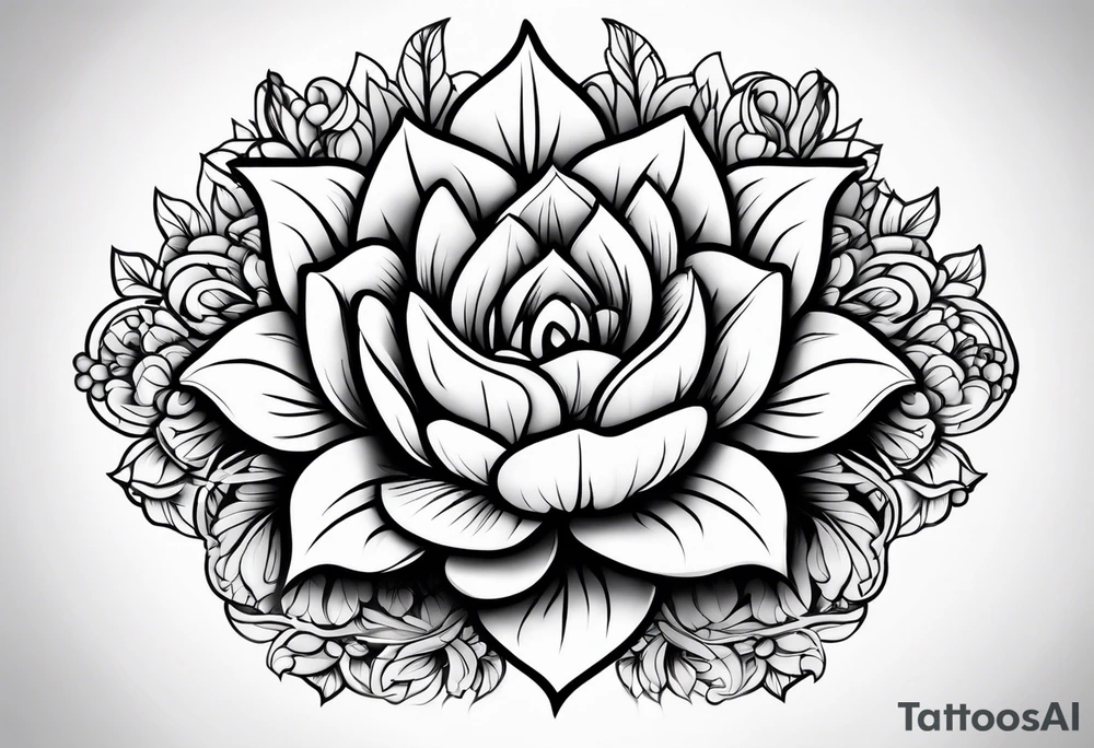 Flower paw print tattoo idea