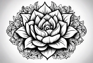 Flower paw print tattoo idea